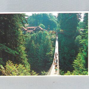 Vintage Postcard - Capilano Suspension Bridge Vancouver - Dominion Films